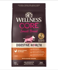 Wellness CORE Digestive Health Small Breed Chicken Recipe - Chicken & Brown Rice Dry food for Dogs (2 Sizes)