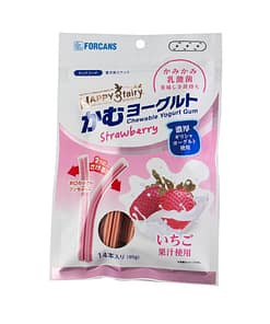 Forcans Happy 3 Fairy Chewable Yogurt Gum -Strawberry for Dogs 90g