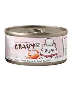 Jollycat Fresh White Meat Tuna & Crab Surimi in Gravy Canned Food for Cats 80g
