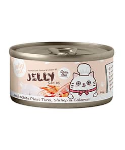 Jollycat Premium White Meat Tuna With Shrimp & Calamari in Jelly Canned Food for Cats 80g