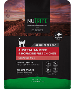 Nutripe Essence Australian Beef & Hormone-Free Chicken with Green Tripe Dry Food for Cats (3 Sizes)