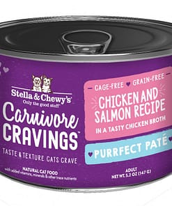 Stella & Chewy's Carnivore Cravings-Purrfect Pate Chicken & Salmon Pate Recipe in Broth 5.2oz