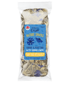 Burgess Excel Forage & Feast Hay Bar with Cornflower Treats for Small Animals 60g