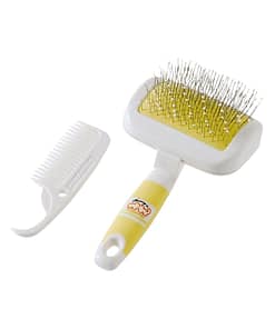 CattyMan Honey Smile Ball Pin Curved Slicker Brush for Cats