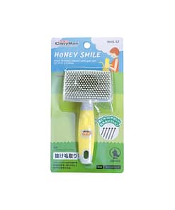 CattyMan Honey Smile Soft Round Tip Slicker Brush for Cats