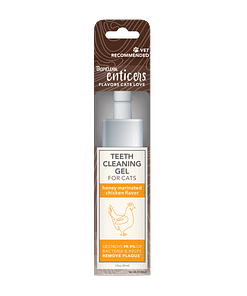 TropiClean Enticers Teeth Cleaning Gel for Cats - Honey Marinated Chicken Flavor 2oz