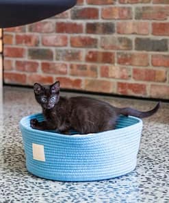 FuzzYard Life Rope Basket Bed - French Blue