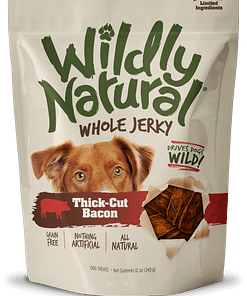 Fruitable Wildy Natural Whole Jerky Thick Cut Bacon Dog Treats 5oz