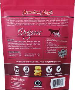 Grandma Lucy's Organic Cranberry Oven Baked Dog Treats 14oz