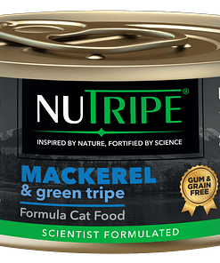 Nutripe Pure Mackerel & Green Tripe Wet Cat Food (Gum-Free) 95g