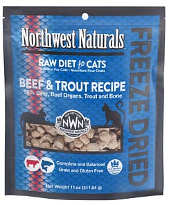 Northwest Naturals Beef & Trout Freeze Dried Nibbles For Cats 11oz