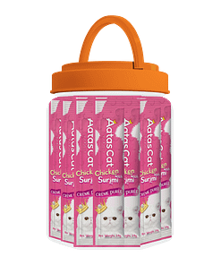 Aatas Cat Crème Purée Chicken with Surimi Crème Purée Cat Treats 14g (50 Sachets)
