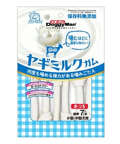 DoggyMan Rawhide-Free Dog Chews with Goat Milk For Small/Medium Dogs (Small Bones 7pcs)