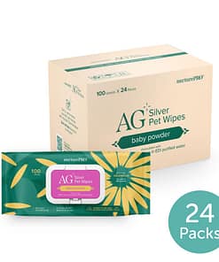 Nurture Pro AG+ Silver Pet Wipes Baby Powder