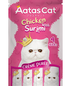 Aatas Cat Crème Purée Chicken with Surimi Crème Purée Cat Treats