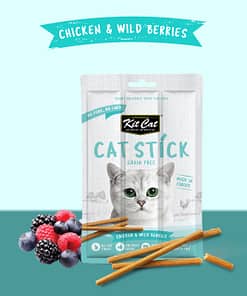 Kit Cat Grain Free Cat Stick Chicken & Wild Berries Cat Treats