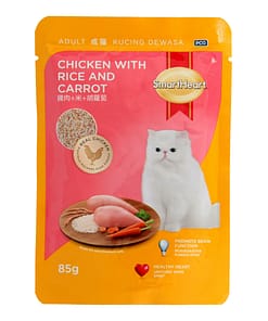 Smartheart Chicken with Rice & Carrot Pouch Cat Food 85g