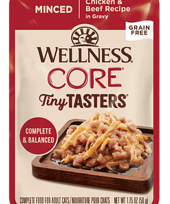 Wellness Core Tiny Tasters Minced Chicken&Beef Wet Cat Food