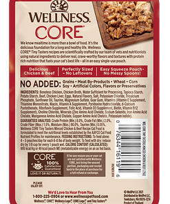 Wellness Core Tiny Tasters Minced Chicken&Beef Wet Cat Food