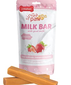 Singapaw Milk Bar With Goat Milk (Strawberry) Dog Chew