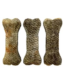 Singapaw Salmon Skin Pressed Bone - Dog Chew