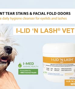 I-LID 'N LASH Tear Stain & Facial Odor Prevention Pet Wipes, 60 count