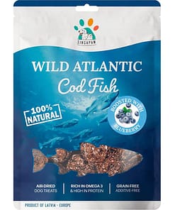 Singapaw Wild Atlantic Cod Fish With Blueberry Grain-Free Air-Dried Dog Treats 70g