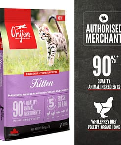 ORJEN Kitten Freeze-Dried Infused Dry Cat Food