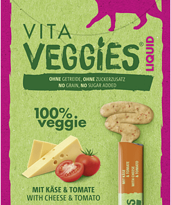 Vitakraft Vita Veggies Liquid Cheese & Tomato Wet Cat Food 6x15g