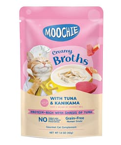 Moochie Creamy Broth with Tuna & Kanikama Wet Cat Food 40g