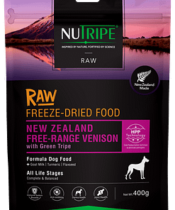 Nutripe Raw Freeze Dried NZ Free-range Venison with Venison Green Tripe Dog 400g