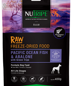 Nutripe Raw Freeze Dried Pacific Ocean Fish & Abalone with Green Tripe Dog 400g