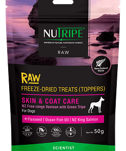 Nutripe Raw Freeze Dried Treats (Toppers) Skin & Coat Care Dog 50g