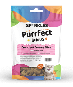 Sparkles Purrfect Licious Crunchy & Creamy - Tuna flavor 50g