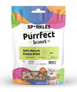 Sparkles Purrfect Licious Freeze Dried Duck Cat Treats 25g