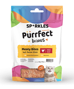 Sparkles Purrfect Licious Chicken Strips Cat Treats 50g