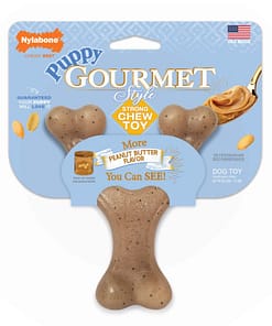 Nylabone Gourmet Style Strong Wishbone Puppy Chew Toy for Dogs Up to 25lbs / 11kg