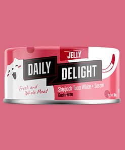 Daily Delight Jelly Skipjack Tuna White With Sasami  Grain-Free Wet Cat Food  80g