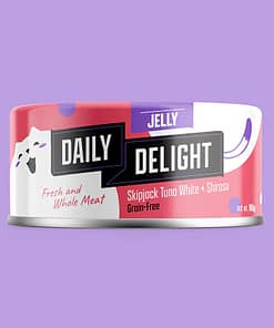 Daily Delight Jelly Skipjack Tuna White With Shirasu Grain-Free Wet Cat Food  80g
