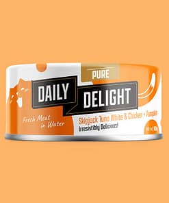 Daily Delight Pure Skipjack Tuna White & Chicken With Pumpkin Wet Cat Food  80g