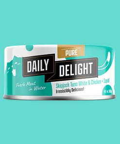 Daily Delight Pure Skipjack Tuna White & Chicken With Baby Squid Wet Cat Food  80g