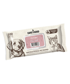 Care For The Good Antibacterial Pet Wipes - Floral 100 pcs
