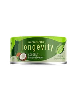 Nurture Pro Longevity Chicken & Skipjack Tuna White Meat with Coconut Wet Cat Food 80g