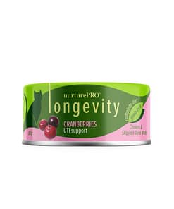 Nurture Pro Longevity Chicken & Skipjack Tuna White Meat with Cranberries Wet Cat Food 80g