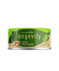 Nurture Pro Longevity Chicken & Skipjack Tuna White Meat with Ginger Wet Cat Food 80g