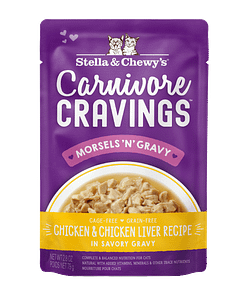 Stella & Chewy’s Carnivore Cravings Morsels'N'Gravy Chicken & Chicken Liver Cat Pouch 2.8oz