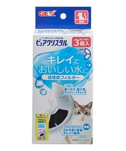 GEX Pure Crystal Ion Water-Softening Filter For Cat - Half (3pcs)