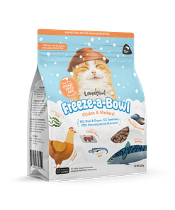 Loveabowl Freeze-A-Bowl Freeze-Dried Raw Chicken & Mackerel Cat Food (2 Size)