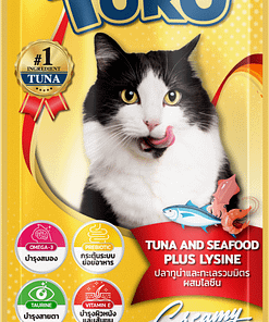 Toro Lickable Cat Treat Tuna and Seafood With Lysine 15g x 5pcs