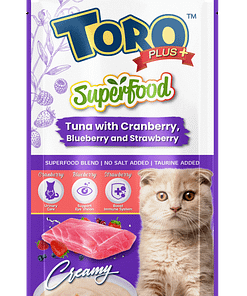 Toro Plus Tuna With Cranberry, Blueberry and Strawberry  Creamy Cat Treats 14g x 5pcs